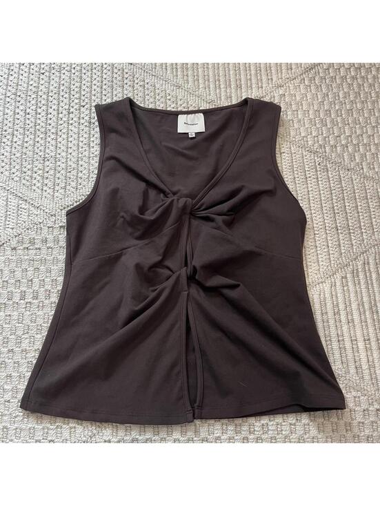 Reformation Tops - Reformation Tefi Twist Cutout Stretch Organic Cotton Tank